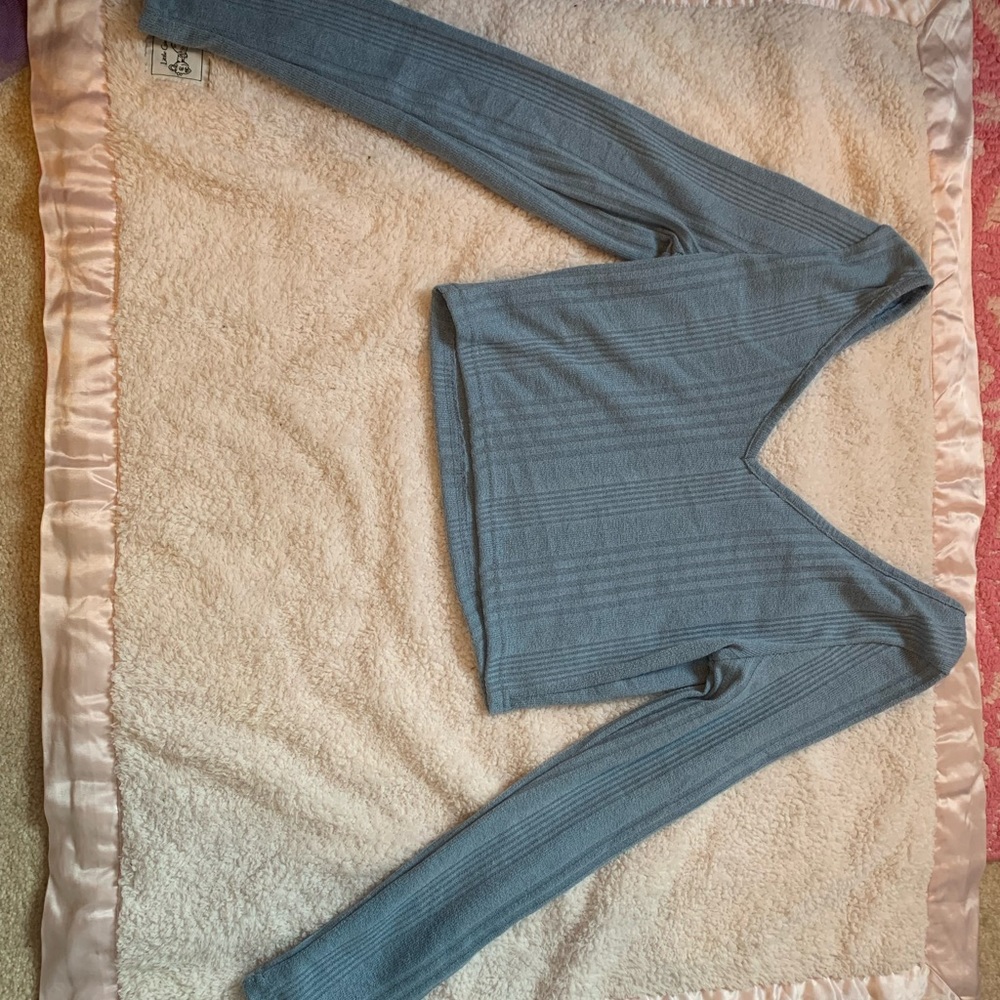 Blue Shein low V-Neck, Womens Size Medium